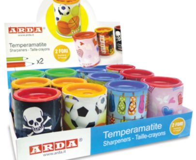 Temperamatite 2 fori a forma di lattina - Colori Assortiti - Arda