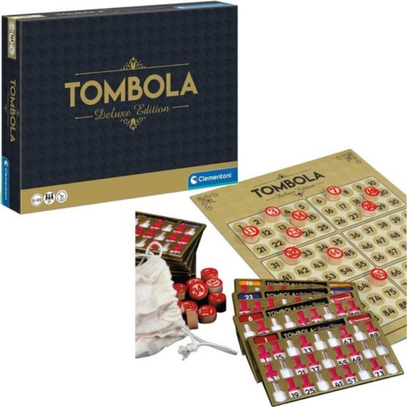 Clementoni Gioco da Tavolo Tombola Deluxe Giochi di società (Versione in Italiano)