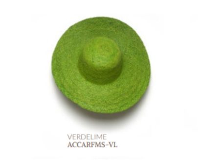 Cappello rafia tresse medio verdelime
