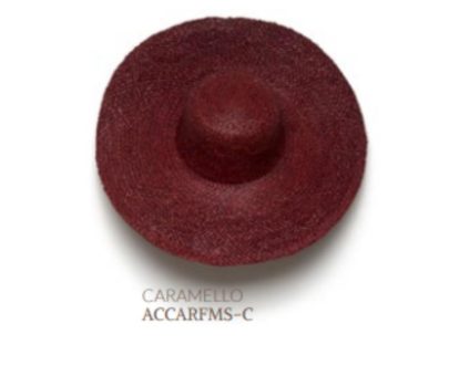 Cappello rafia tresse medio caramello