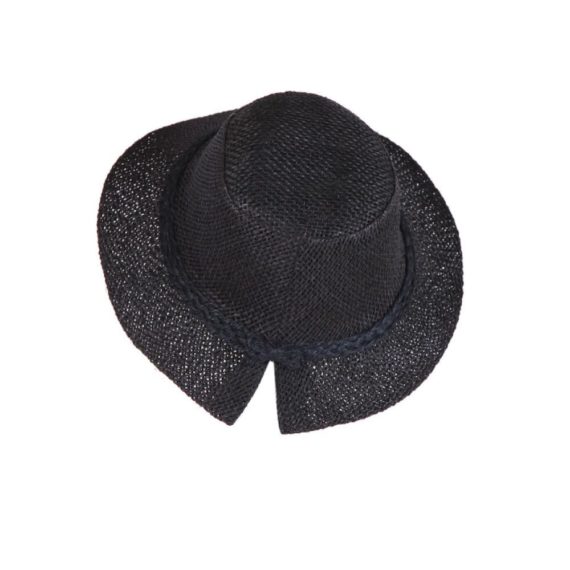 Cappello Sisal Rondine nero