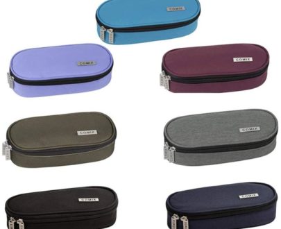 Astuccio ovale monocolore Comix - Fucsia