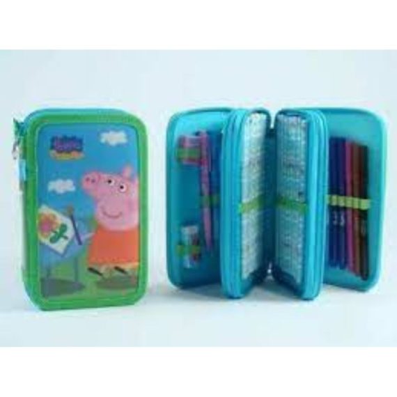 Astuccio 3 zip completo Peppa Pig