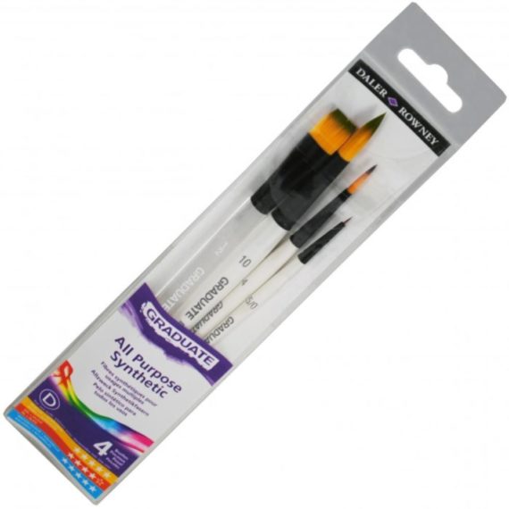 DALER-ROWNEY -BUSTA CON 4 PENNELLI SINTETICI GRADUATE MANICI CORTI - 212540009