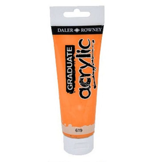 DALER-ROWNEY Colori acrilici GRADUATE 120 ml - 619 CADMIUM ORANGE HUE - Art. No. 123120619