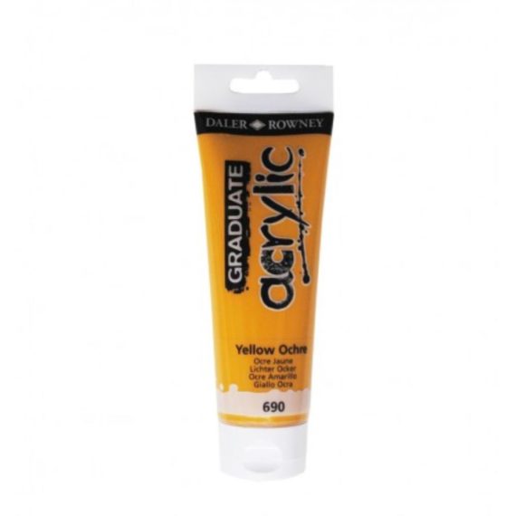 DALER ROWNEY -ACRILICO GRADUATE 120ML YELLOW OCHRE - Art. No. 123120690