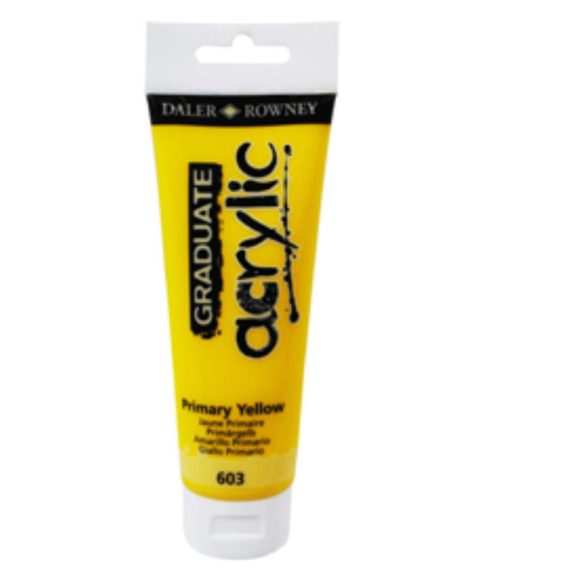 DALER ROWNEY- Colore acrilico fine Graduate tubo 120ml PRIMARY YELLOW 603 - Art. No. 123120603