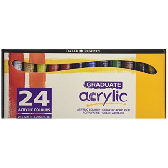 DALER ROWNEY-SET 24 COLORI ACRILICI GRADUATE 22ML- REF: D 123 900 024