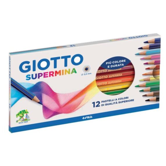 COLORI GIOTTO - SUPERMINA - 12 PASTELLI