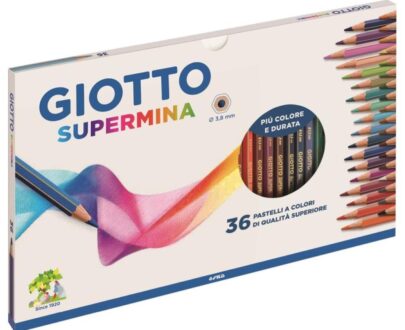 Colori a Pastelli-Giotto  Supermina. Scatola 36 matite colorate assortite