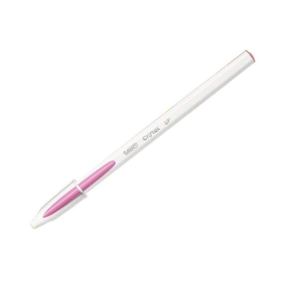 Penna cristal up bicolor 1.2 mm con tappo colore rosa - Bic