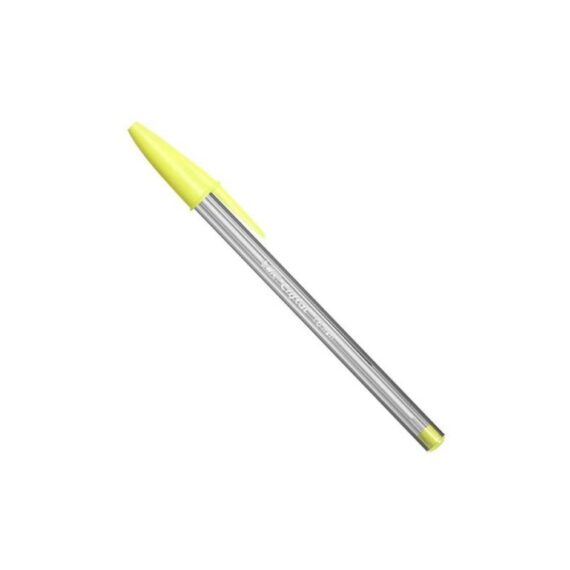 Penna Cristal Large Fashion 1.6 mm - Giallo Fluo - Bic