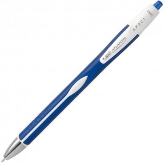 Penna a sfera a scatto Atlantis Exact - Blu - Bic