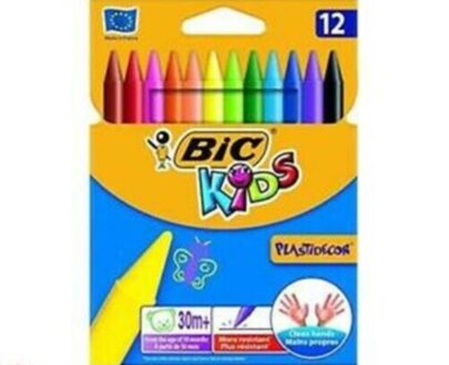 Pastelli cera plastidecor 12 colori