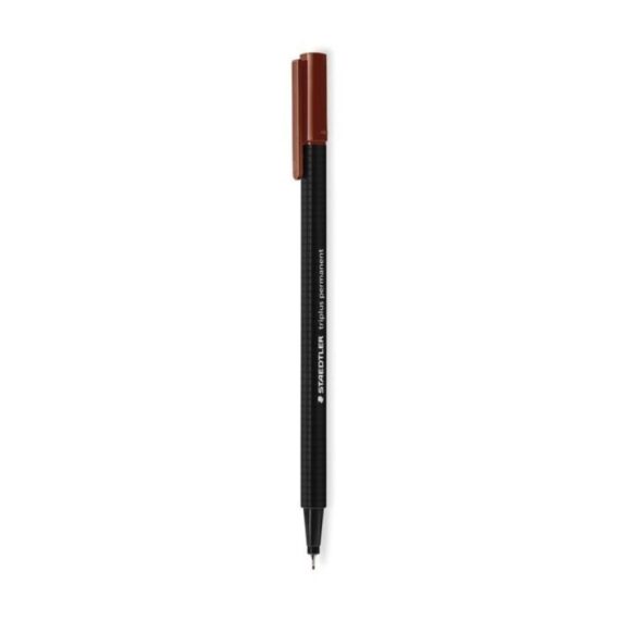 Penna triplus permanent punta 0.3 mm - Staedtler - Marrone