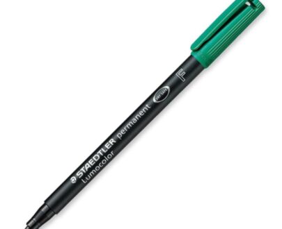 Penna a punta sintetica Lumocolor Permanent Verde punta fine 0