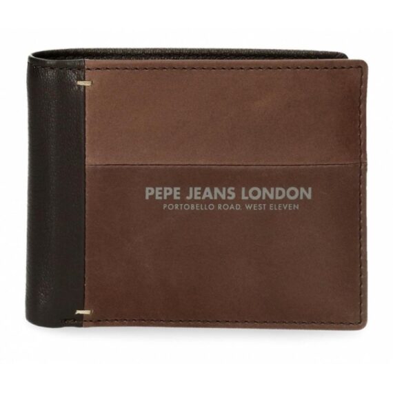 PORTAFOGLIO CON PORTACARTE PEPE JEANS -  Marrone/Nero