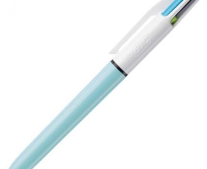 Penna sfera a scatto 4 colours fun - Celeste - Bic