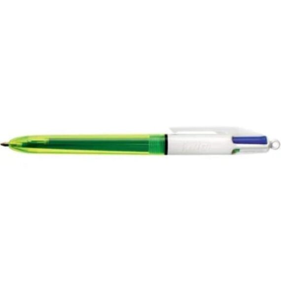 Penna a sfera 4 Colours Fluo - verde trasparente - Bic