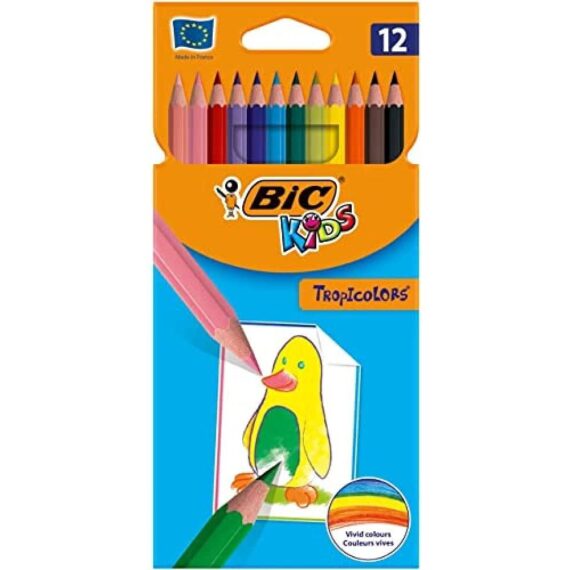 Pastelli kids TropIcolors - Confezione da 12 - Bic