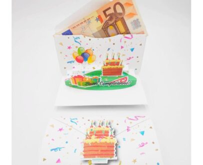 Biglietti augurali - Torta buon compleanno - Origamo