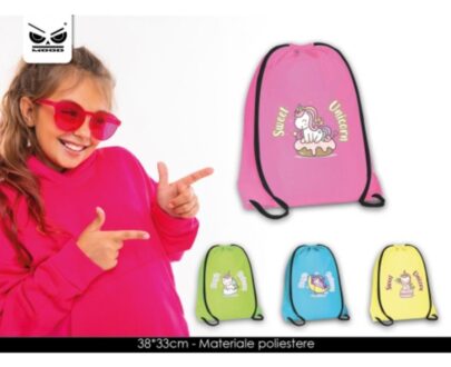 Sacca sweet unicorn - Rosa/Verde/Giallo