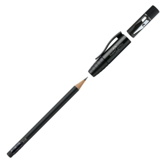 Matita con temperino e gomma - black - FABER-CASTEL