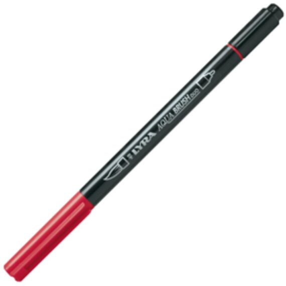 Pennarello Aqua Brush Duo - Punte 2/4 Mm - Rosso Pompei