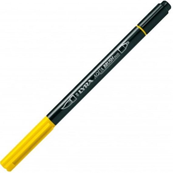 Pennarello Aqua Brush Duo - Punte 2/4 Mm - Giallo Cromo Chiaro