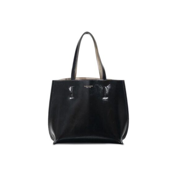 DOUBLE TOTE  THE ICONIC BAG  MIDI LUCID  SPECIAL EDITION BLACK* - CAMPO MARZIO