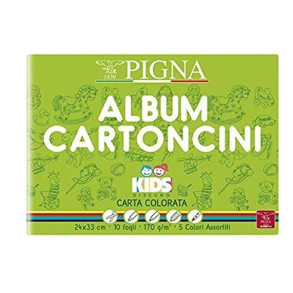 ALBUM CARTONCINI COLORATI - PIGNA