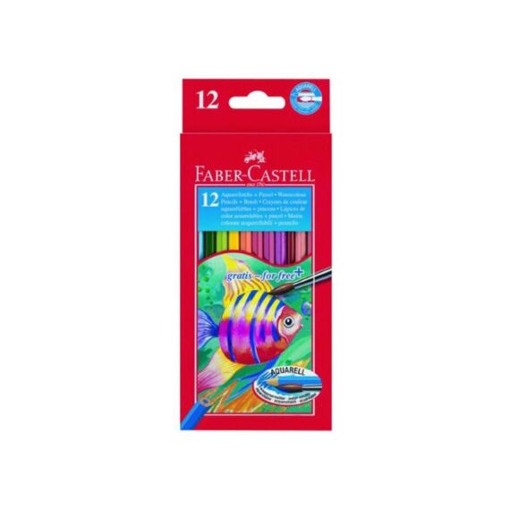 COLORI PASTELLI ACQUERELLABILI 12PZ - FABER CASTEL