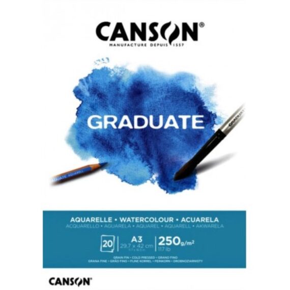 CANSON- Blocco Graduate A3 Acquerelle