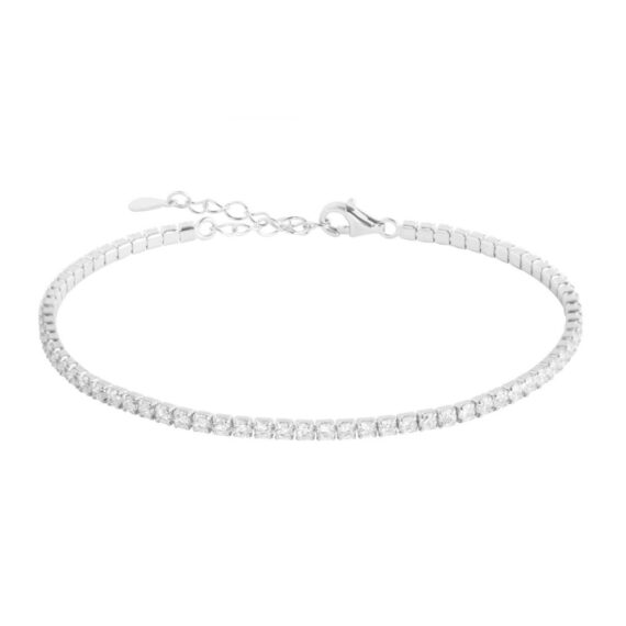 BRACCIALE TENNIS ARGENTO 925 - BIANCO