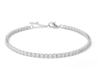 BRACCIALE TENNIS ARGENTO 925 - BIANCO
