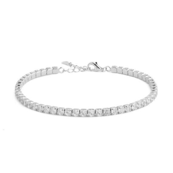 BRACCIALE TENNIS ARGENTO 925 - BIANCO