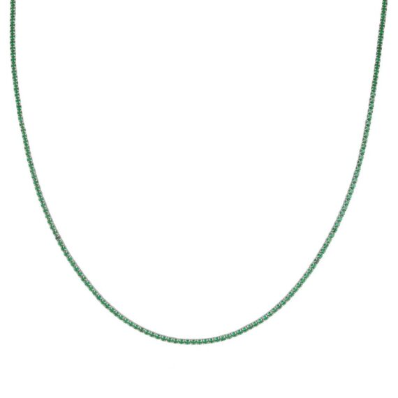 COLLANA TENNIS ARGENTO 925 - VERDE