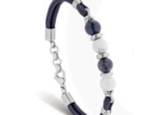 BRACCIALE CON PIETRE NATURALI - BLU