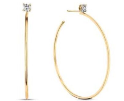 CERCHIONI CON PUNTI LUCE - ARGENTO 925 - ORO