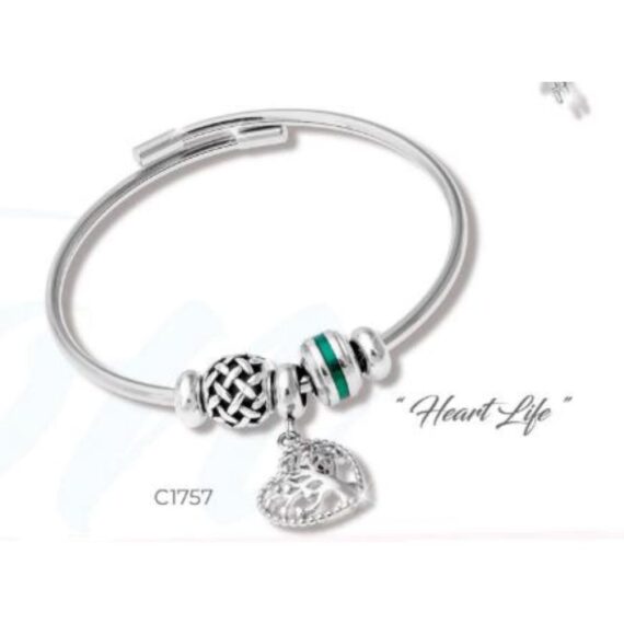 BRACCIALE IN ACCIAIO CON CHARM - HEART LIFE