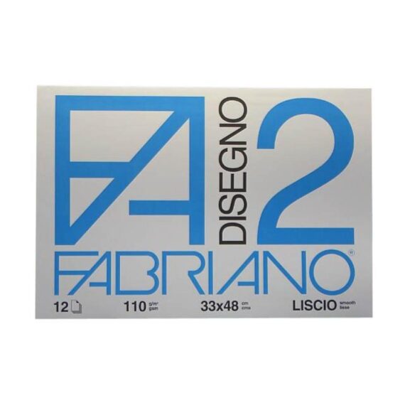 FABRIANO F2 BLOCCO 33X48 LISCIO 12 FOGLI