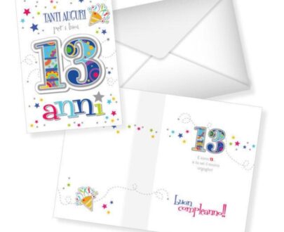 Biglietto di auguri - 13 Anni - Bianco