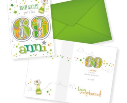 Biglietto di auguri - 69 Anni - Verde