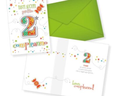 Biglietto di auguri - 2 Anni - Verde