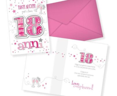Biglietto di auguri - 18 Anni - Rosa
