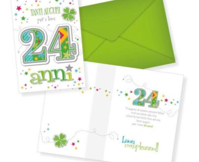 Biglietto di auguri - 24 Anni - Verde
