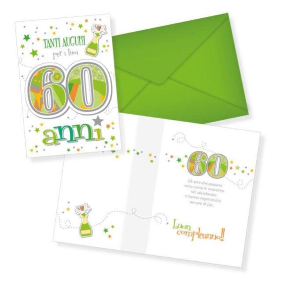 Biglietto di auguri - 60 Anni - Verde