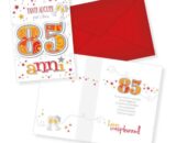 Biglietto di auguri - 85 Anni - Rosso